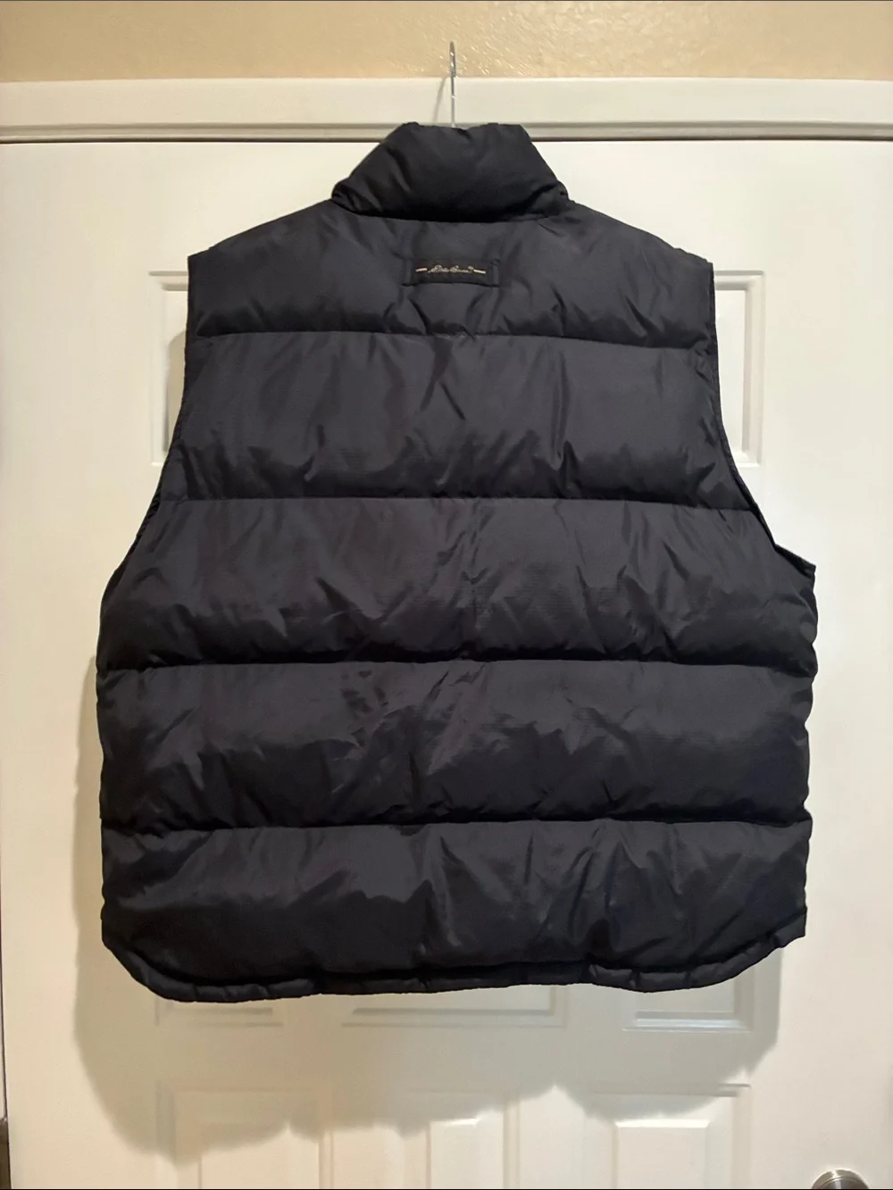 Eddie Bauer Navy Quilted  down goose Puffer Vest
